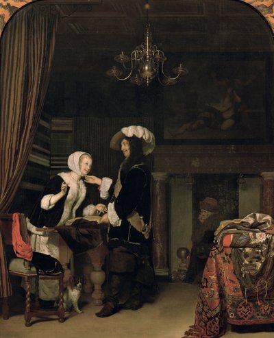 Cavalier dans la boutique - Frans van Mieris